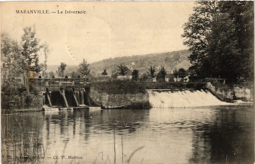 Cpa maranville le deversoir - maranville,