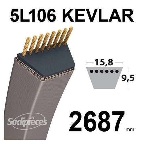 Courroie kevlar 5l1060 5l106 - 5l1060,