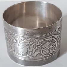 Ancien  - Rond de serviette - Argent massif   Minerve - 36 gr