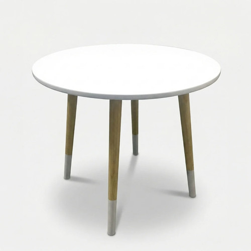 Table basse ronde blanche - , en