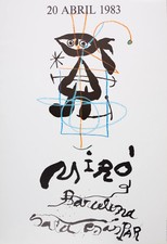 Joan MIRO : Exposition 1983 - Affiche originale signée