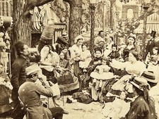 PARIS Théâtre Spectacle Décor Les Champs Elysées c1870 Photo Stereo Vintage 