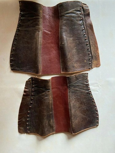 Paire guêtres cuir - de,