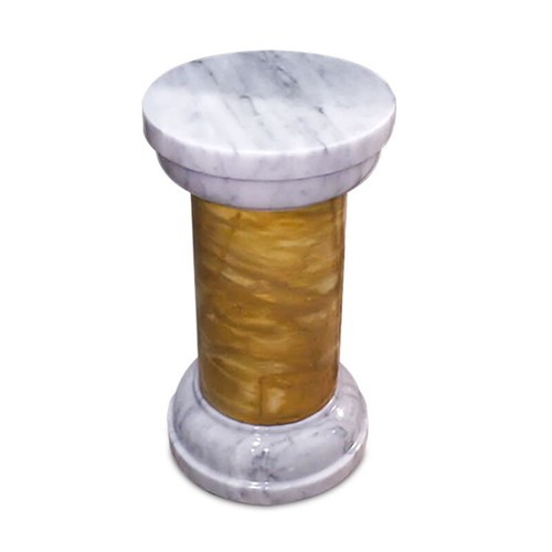 Colonne stand marbre jaune - colonne,