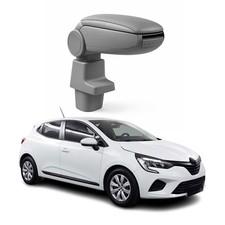 Accoudoir central pour Renault Clio V HB 2019-2023 Vinyl Abs Gris Simili-cuir