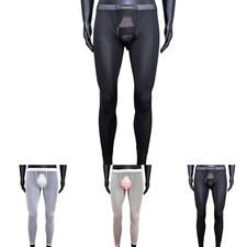 Legging homme sexy couleur unie confortable taille basse pantalon pour tous les