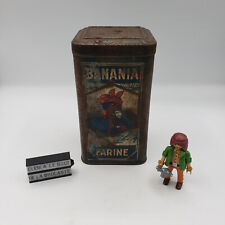 Boite Banania « l’Antillaise et le tirailleur en buste, Farine » carré années 30