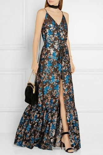 Robe maxi volants - volants, en