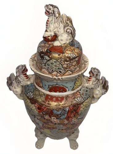 Vase satsuma meiji faïence - vase,