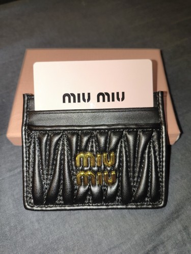 Porte cartes miu noir - miu,