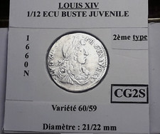Louis XIV 1/12 d'Ecu au Buste