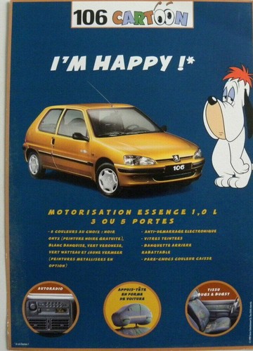 Brochure feuille peugeot 106 - brochure, 1
