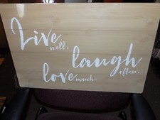 WOODEN WALL SIGN 24X16 LIVE