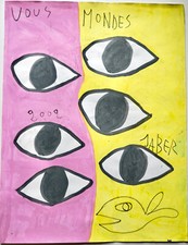 JABER  GOUACHE ORIGINALE SUR