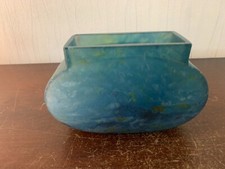 Vase vert bleu en cristal Daum modèle1