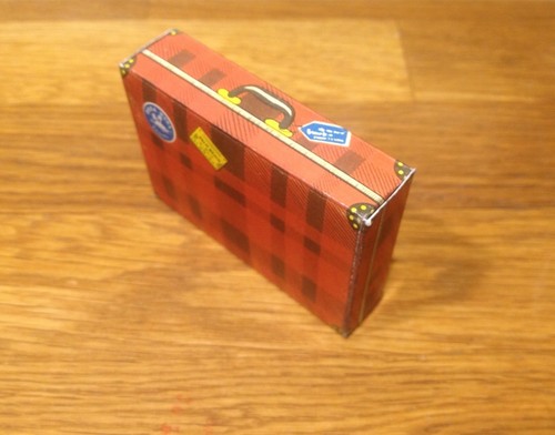 Valise rouge écossais pour - 1,
