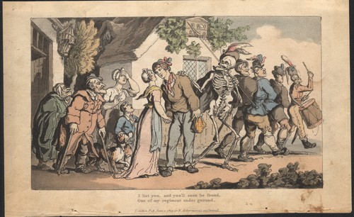 1814 gravure aquatinte - 1814, mort