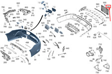 Support de plaque d'immatriculation arrière MB AMG GT X290 A2908800202