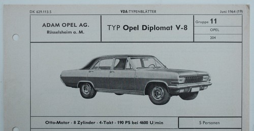 Opel diplomat 1964 - diplomat, a