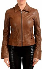 Veste à col chemise en cuir