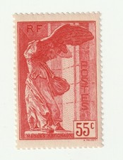 ♣ Timbre France N° 355 Neuf * Victoire de Samothrace 55c Rouge TBien