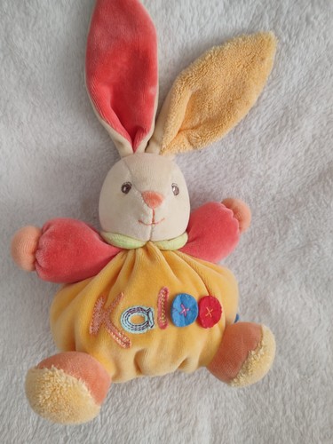 Doudou lapin boule - , orange