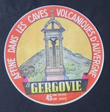 Etiquette fromage LE GERGOVIE
