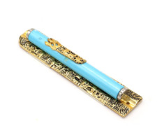 Mezouza bleu ciel Terre Sainte Jérusalem Israël pour vous protéger et votre m...