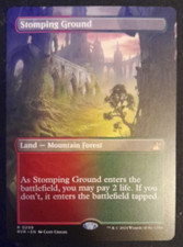 mtg magic Stomping Ground FOIL extended borderless ENGLISH ravnica terrain de