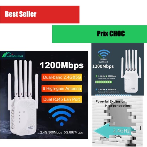 Répéteur wifi 1200mbps - répéteur,