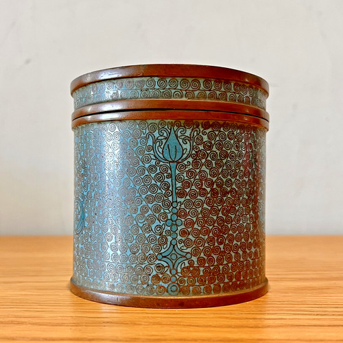 Belle boite bronze émail - belle,