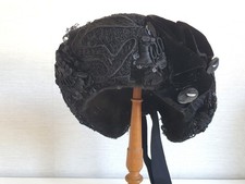 Chapeau Capote de dame velours