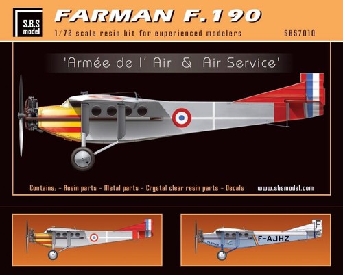 Farman 190 armée l - f.190, l'air
