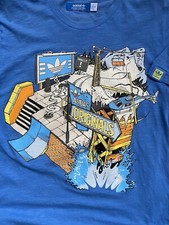 T-shirt Adidas Originals Graphic Superstar Tee V33494 Collector TShirt / Bleu M