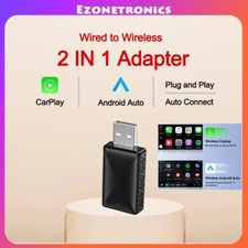 Adaptateur sans fil 2-en-1 CarPlay Android Auto iPhone Android USB Voiture