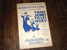 Quand on n'en a pas de l'opérette 3 Jeunes Filles Nues 1925 Raoul Moretti