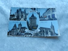 CPSM carte postale Argentan Souvenir Rue Aristide Briand Eglise Château photo