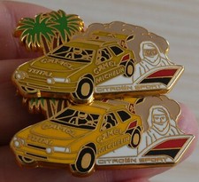 LOT 2 PIN'S VOITURE CITROEN SPORT ZX RALLYE PARIS DAKAR MICHELIN CAMEL ARTHUS