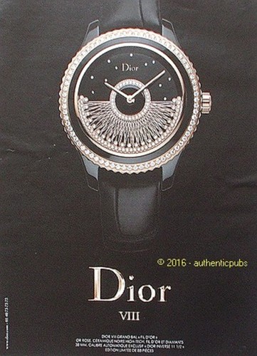 Publicite dior montre viii - publicite,