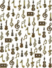 70 Pcs Music Charms Musical