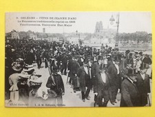 cpa FÊTES de Jeanne d'ARC à ORLÉANS Loiret FONCTIONNAIRES UNIVERSITÉ ÉTAT-MAJOR