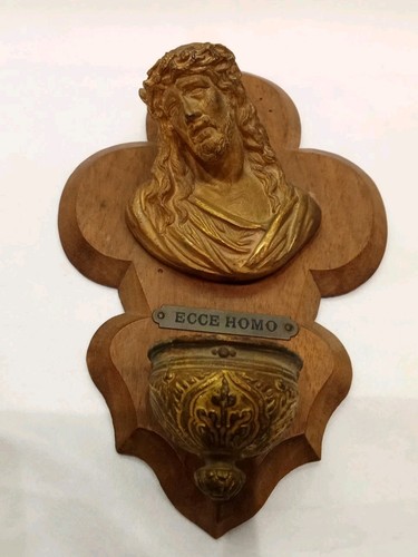 Benitier bronze ciselé et - bronze,