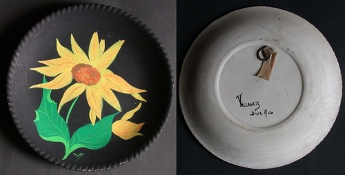 Hand painted wall plate decor - hand,