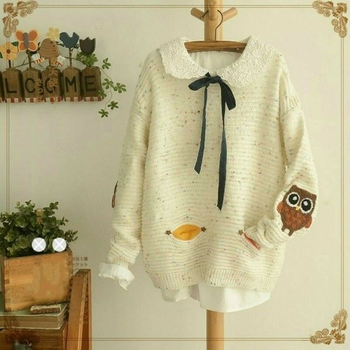Pull tunique beige laine - pull,