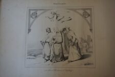 GRANDE LITHO XIX° SCENE RELIGIEUSE ROIS MAGES JESUS DIEU RELIGION
