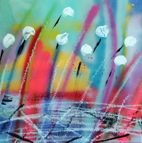 Flower tableau pop street art - flower,