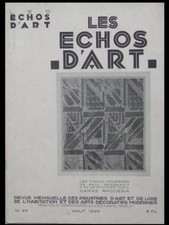 LES ECHOS D'ART n°49 1929 TISSUS, PAPIERS PEINTS, MEUBLE BRETON, LEMORDANT HEMAR