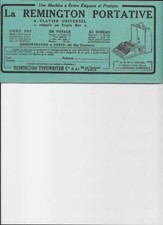 Publicité ancienne 1927 machine a écrire portative Remington clavier universel 