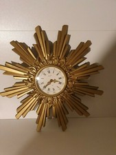 Pendule vintage JAEGER Electronic Paris Lic ATO soleil pendule mural année 50 