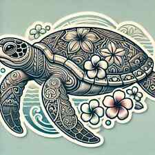 2 Autocollants hibiscus Tahiti